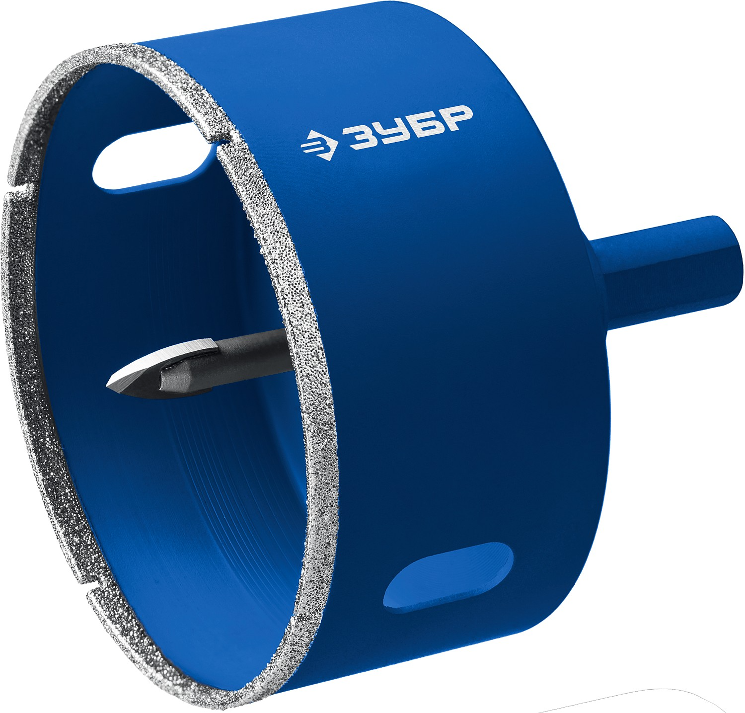 Коронка ЗУБР алмазная  всборе по кафелю, керамике с центр. сверлом и имбус. ключом, зерно 60, 60мм