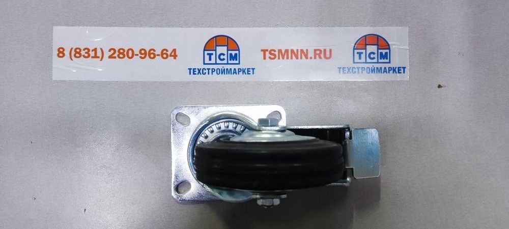 Колесо поворотное тормоз рез. TOR SCb 42 100мм