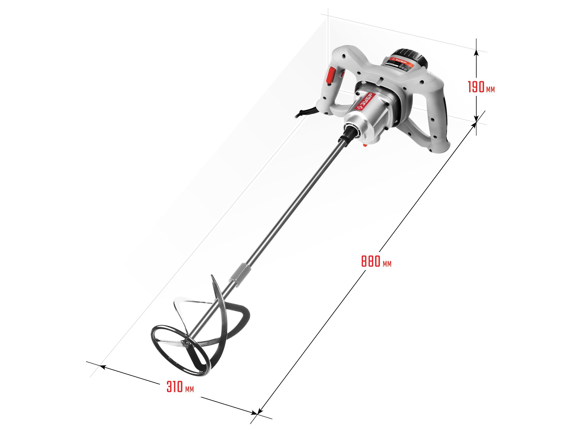 Миксер строительный ЗУБР МР-1050-1