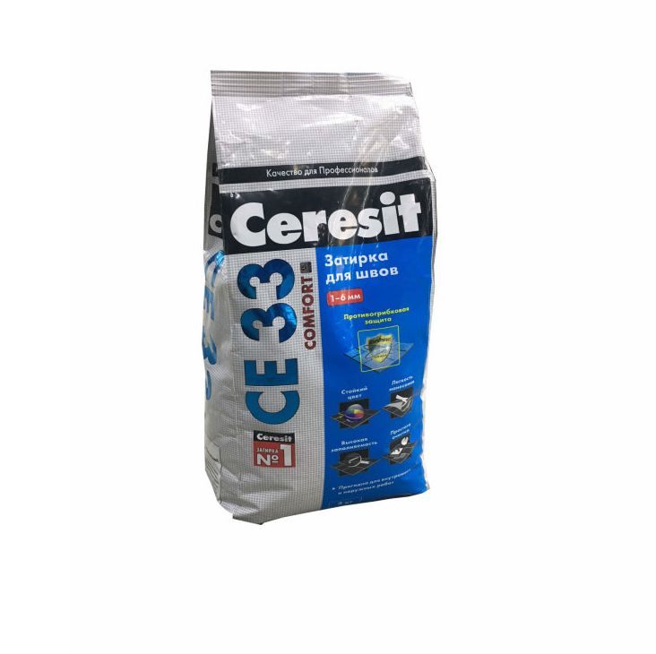 Затирка для швов Ceresit CE33 Белая №01 (2кг) 