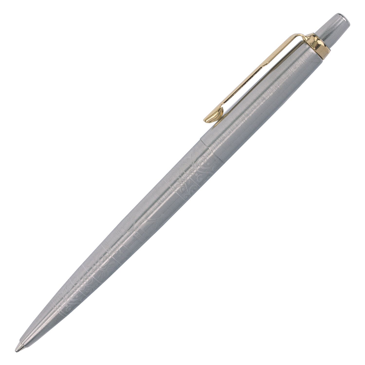 Ручка шариковая PARKER "Jotter SE Russia GT", корпус серебристый, сталь, позолоченные детали, синяя, 2126175
