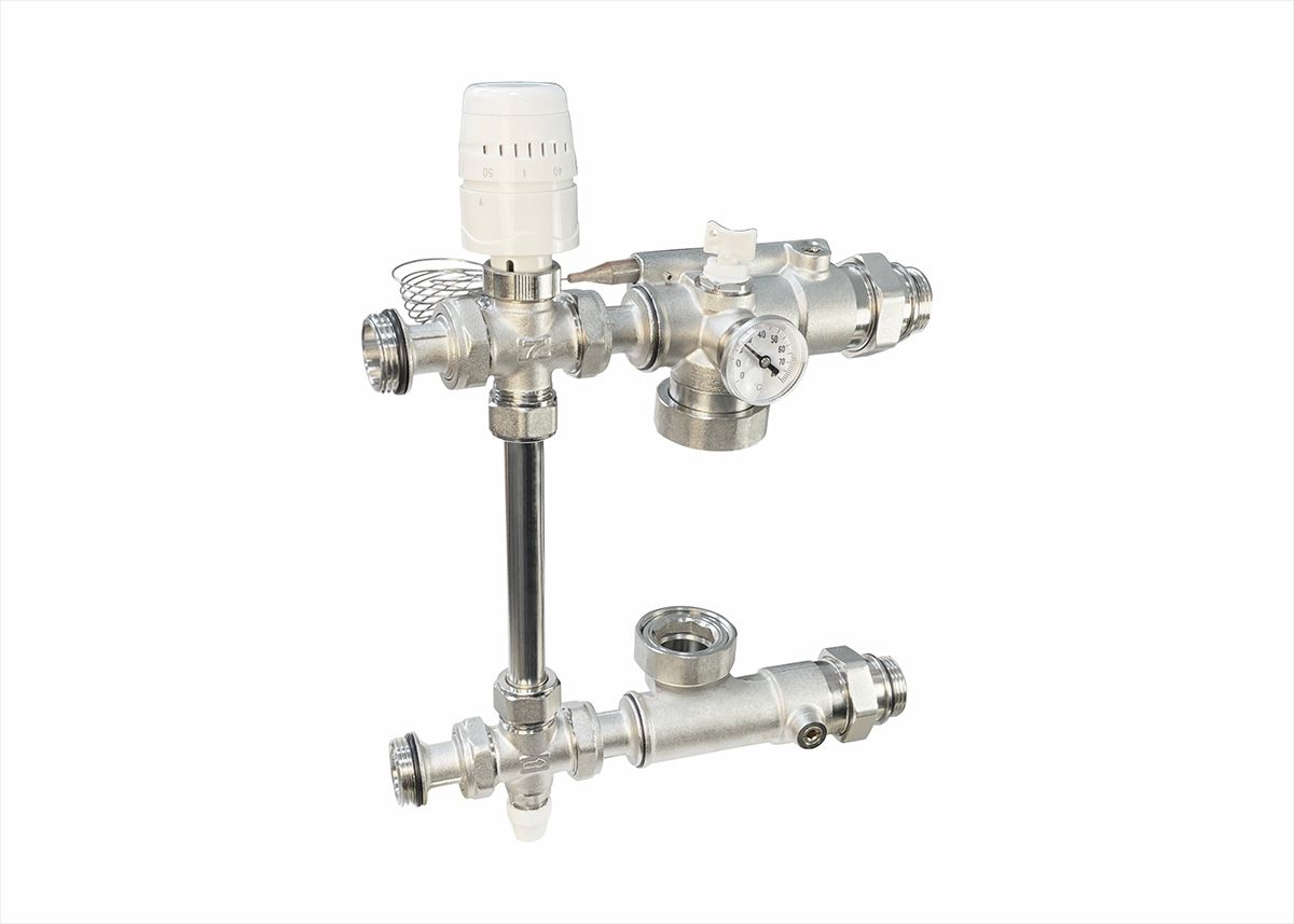 Узел насосно-смесительный  с термоголовкой, без насоса, монтажная длина насоса 130 мм VALFEX (1) К