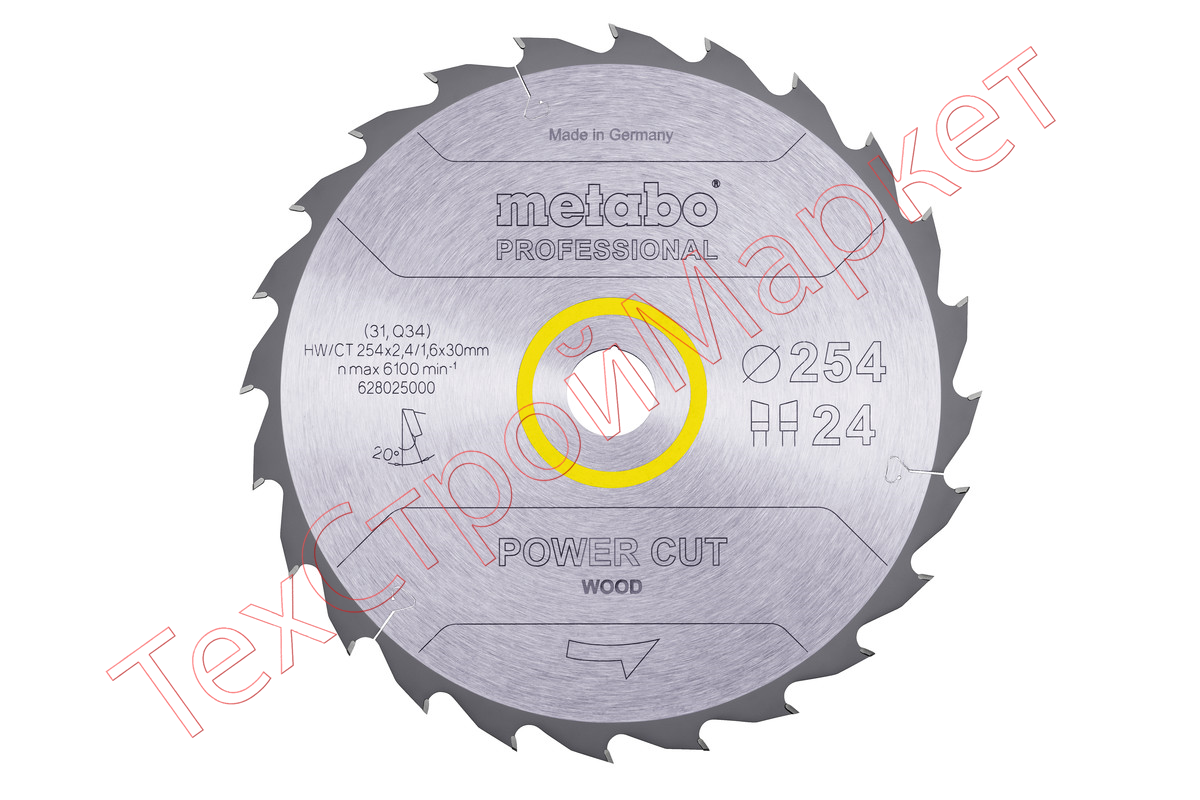 Диск пильный по дереву Metabo 254х30х24T