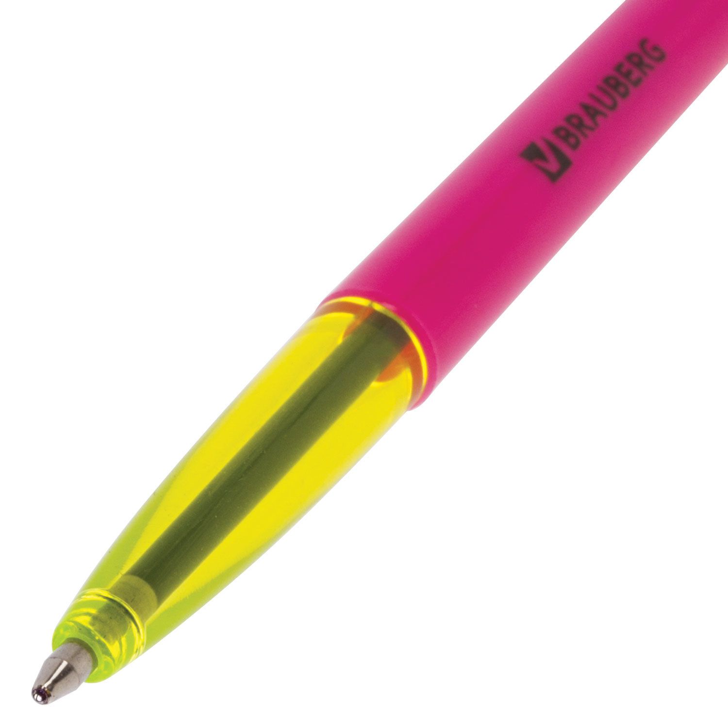 Ручка шариковая BRAUBERG "Color", СИНЯЯ, корпус ассорти, узел 1 мм, линия письма 0,5 мм, 141507