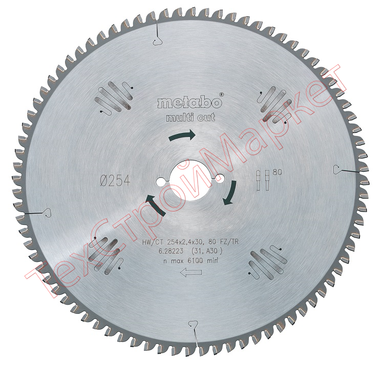 Диск пильный универсальный (254x30 мм; Z80) Multi Cut Metabo