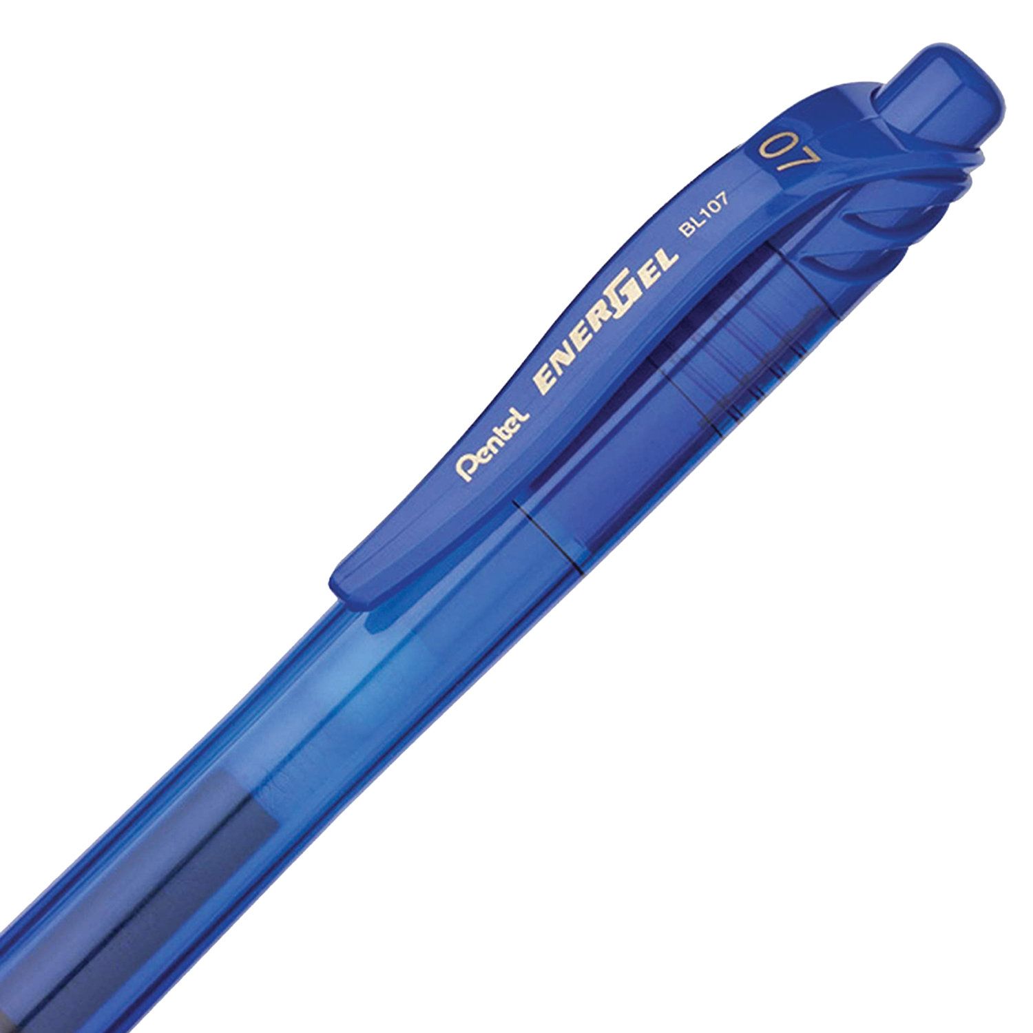 Ручка гелевая автоматическая с грипом PENTEL (Япония) "Energel-X", СИНЯЯ, узел 0,7 мм, линия письма 0,35 мм, BL107-C