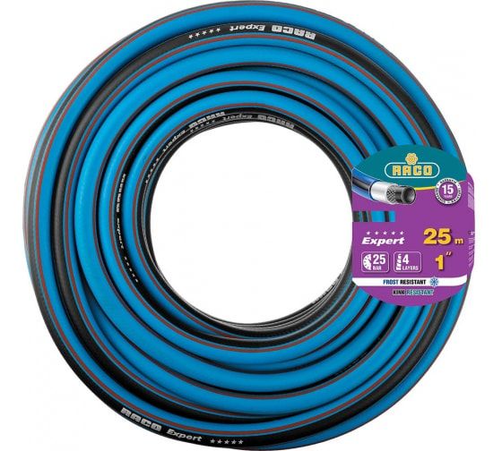 Шланг поливочный, армированный, 4-х слойный, 25атм, 1"x25м RACO EXPERT 