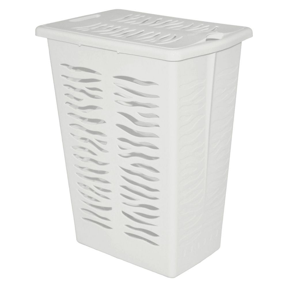 Корзина для белья "Rambai" 30л, 377х261х492мм (серый)