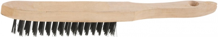 Щетка проволочная стальная с деревянной ручкой, 3 ряда STAYER "MASTER" 
