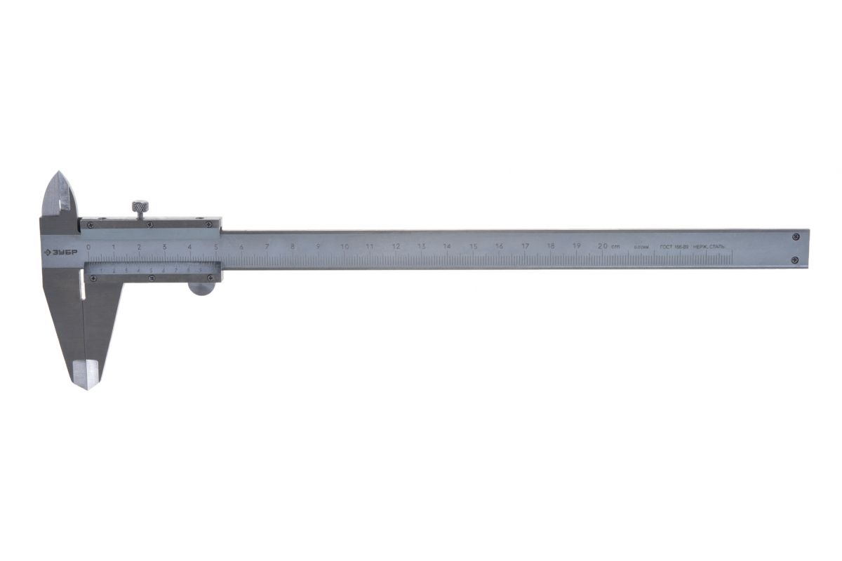 Штангенциркуль ШЦ-I-200-0,05 ,нониусный, сборный корпус, нержавеющая сталь, 200мм,шаг измерения 0,05мм ЗУБР ЭКСПЕРТ