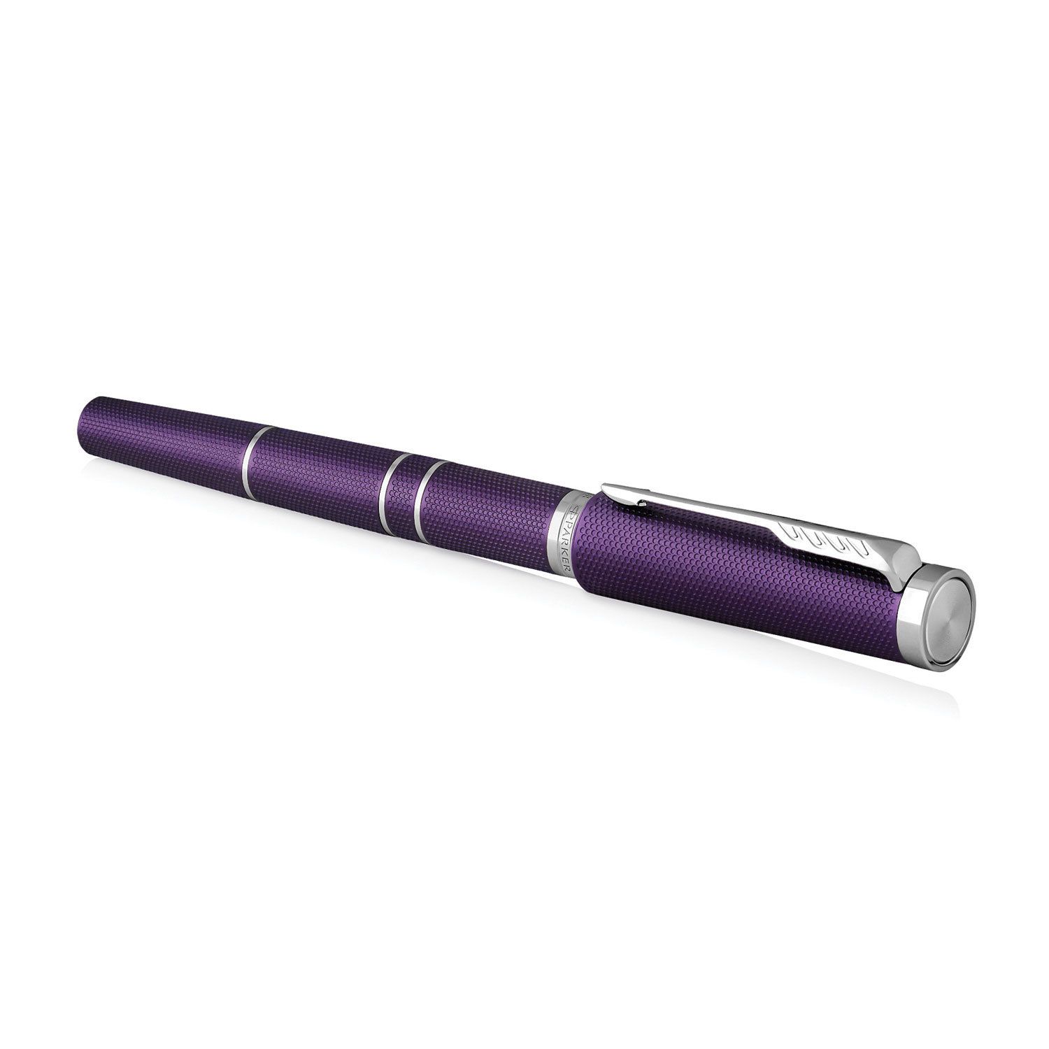 Ручка "Пятый пишущий узел" PARKER "Ingenuity Deluxe Blue Violet CT", корпус фиолетовый, хромированные детали, черная, 1931454