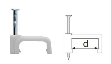 Скоба плоская NCS-05-50, d5 (50шт в уп-ке)