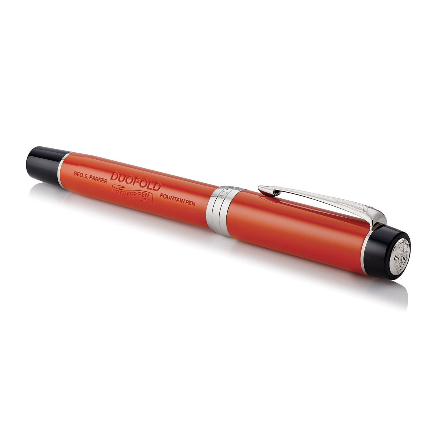Ручка перьевая PARKER "Duofold Classic Centennial Big Red Vintage CT", корпус красный, палладиевые детали, черная, 1931375
