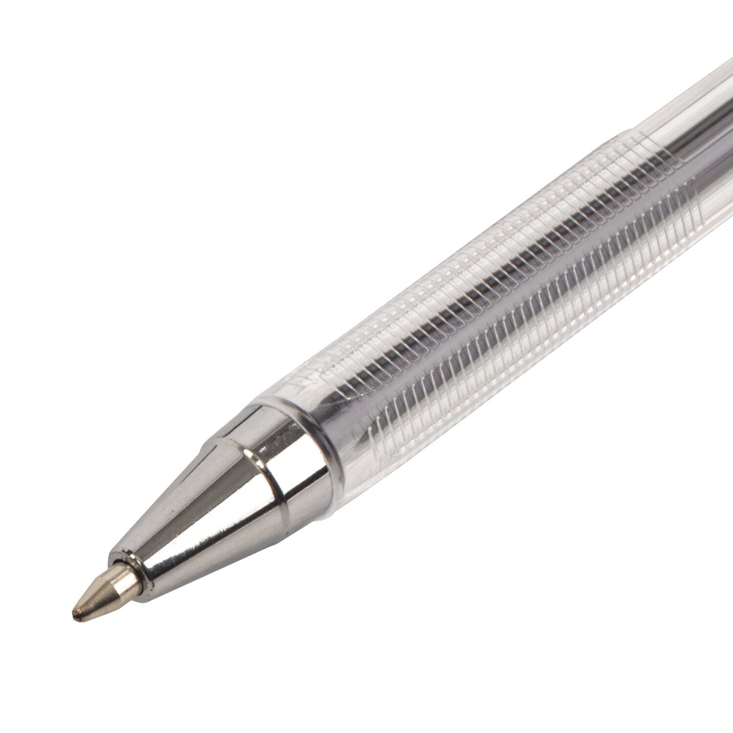 Ручка шариковая BRAUBERG "M-500 CLASSIC", СИНЯЯ, корпус прозрачный, узел 0,7 мм, линия письма 0,35 мм, 143444