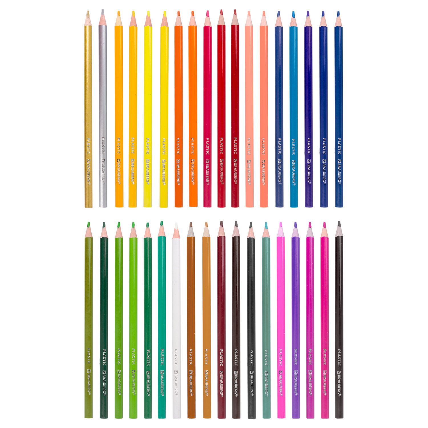 Карандаши цветные пластиковые BRAUBERG PREMIUM, 36 цветов, трехгранные, грифель мягкий 3 мм, 181664