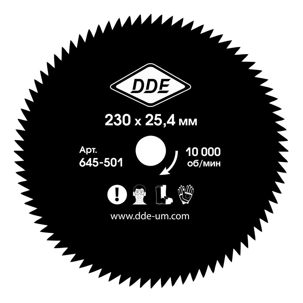 Диск для триммера DDE WOOD CUT 60 зубьев, 230 х 25,4 мм