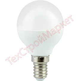 Светодиодная лампа Ecola globe LED 8,0Вт G45 220V E14 4000K шар (композит) 78x45 / K4GV80ELC K4GV80E
