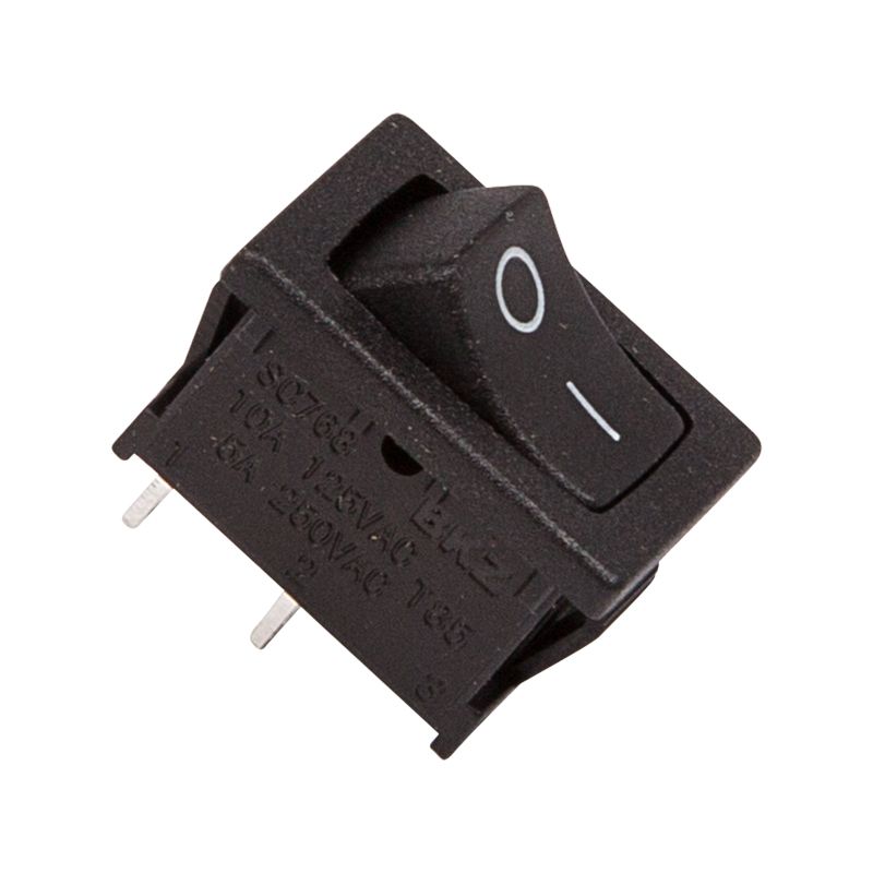 Выключатель клавишный 250V 6А (2с) ON-OFF черный Mini (RWB-201, SC-768) REXANT 36-2110