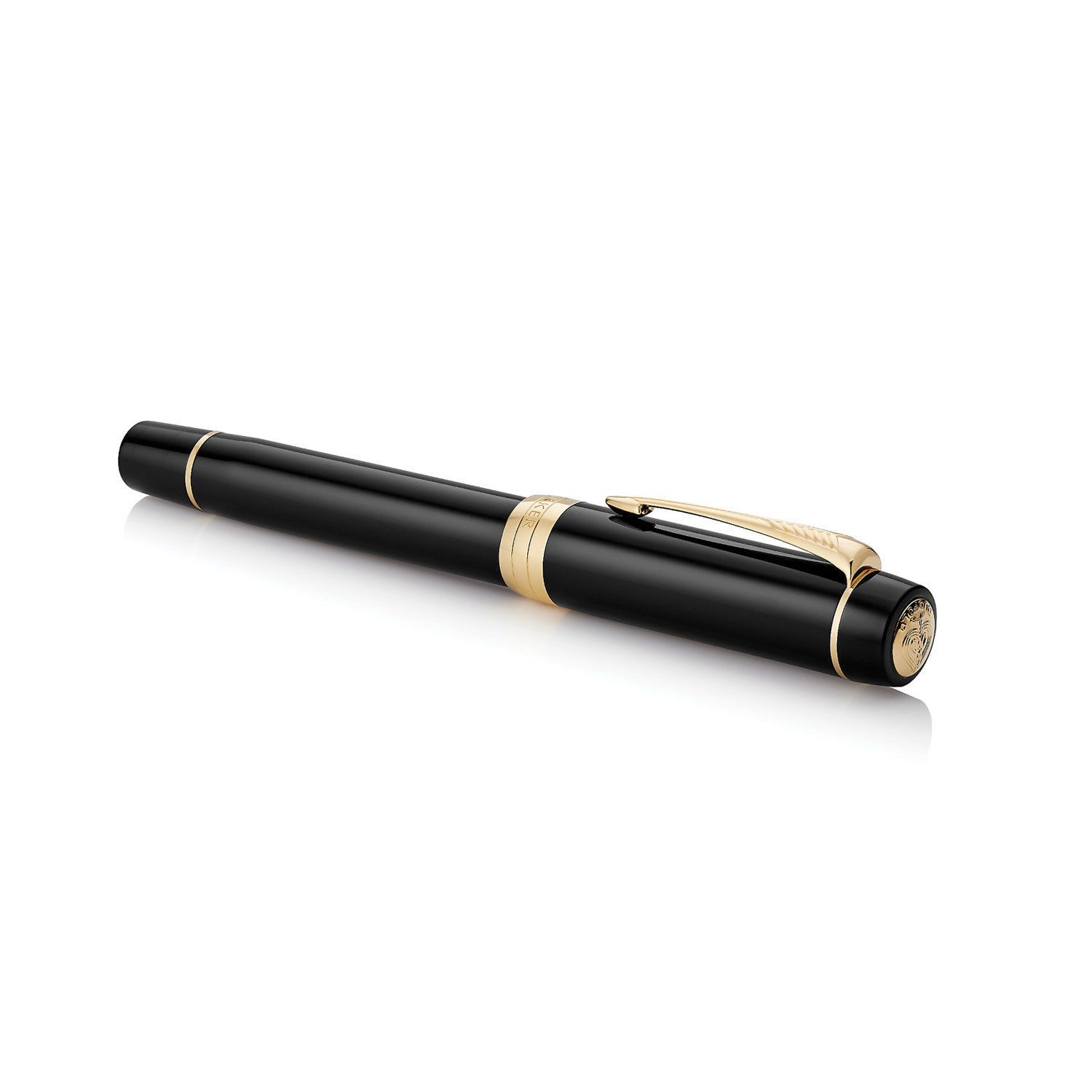 Ручка перьевая PARKER "Duofold Classic Centennial Black GT", корпус черный, позолоченные детали, черная, 1931381