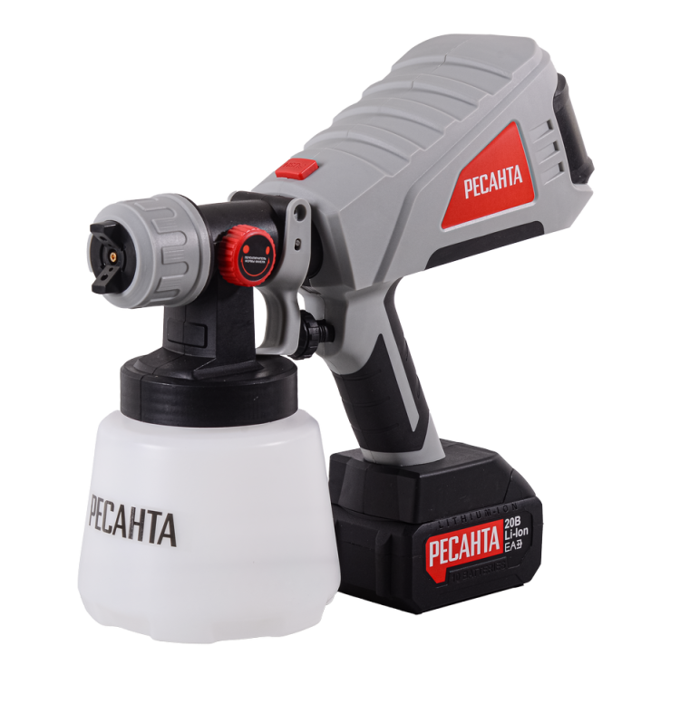 Краскопульт аккумуляторный АКП-20Li (в комплекте 1 АКБ и ЗУ) ЕА+ Ресанта