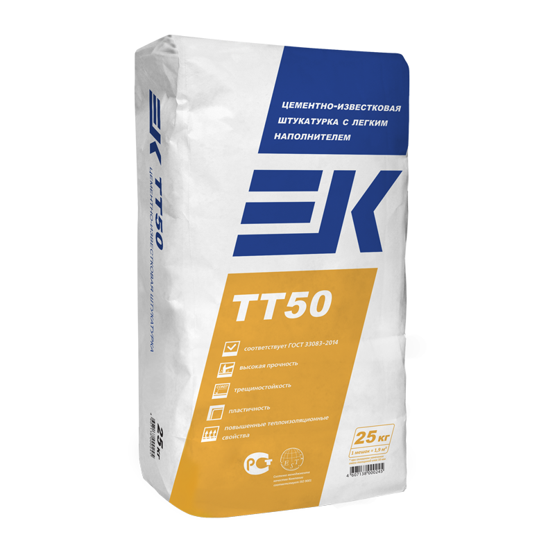 Штукатурка ЕК - TT50 цементно-известковая (25кг)