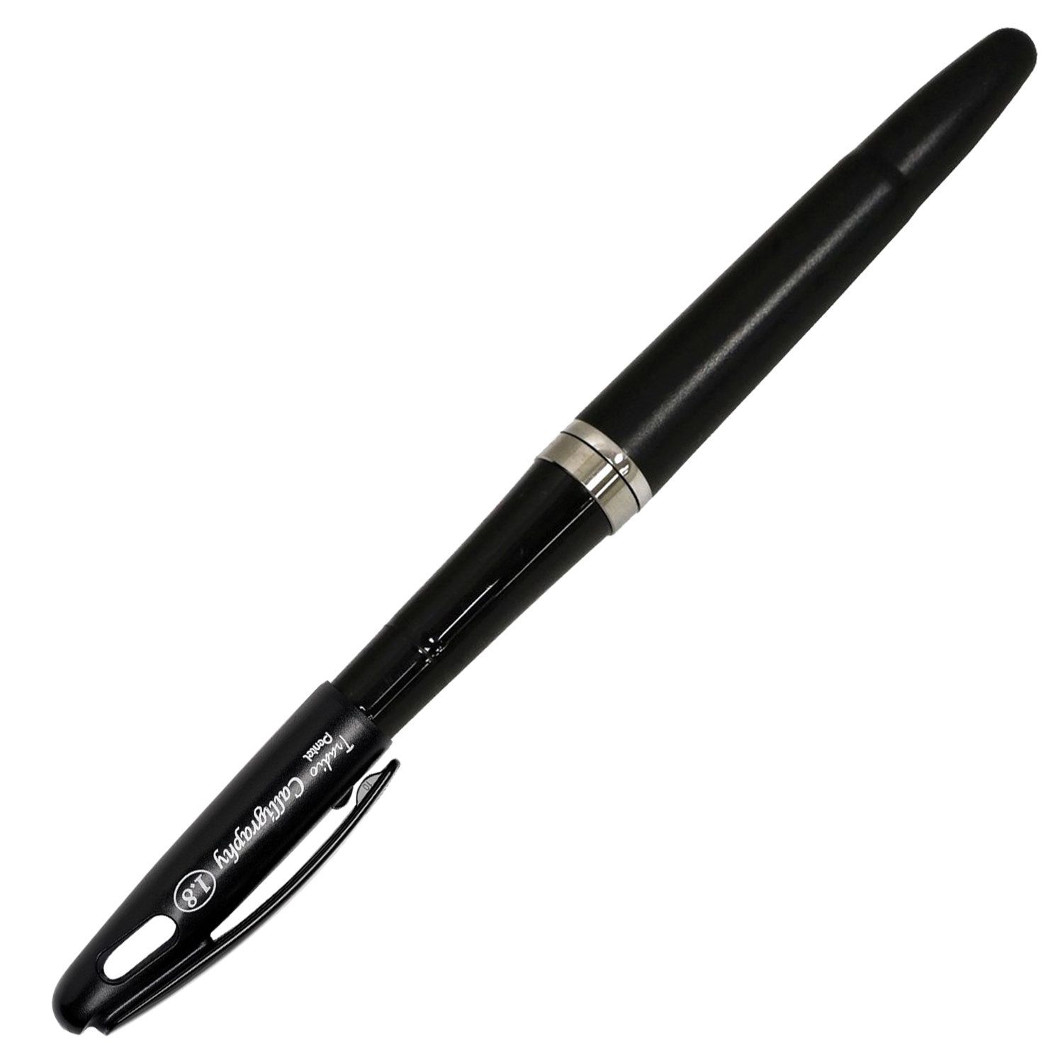 Ручка перьевая PENTEL (Япония) "Tradio Calligraphy", корпус черный, линия письма 1,8 мм, черная, TRC1-18A
