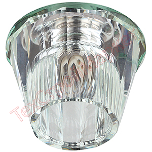 Точечный светильник ERA DK43 SL/WH декор "бокал" G9,220V, 35W, зеркальный/прозрачный C0043836
