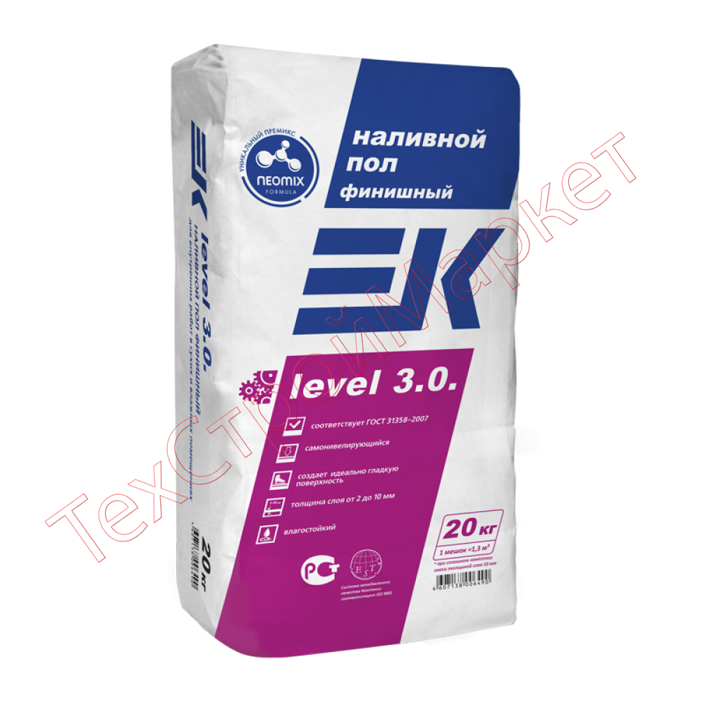 Смесь для пола EK LEVEL 3.0. финишный  (20кг)