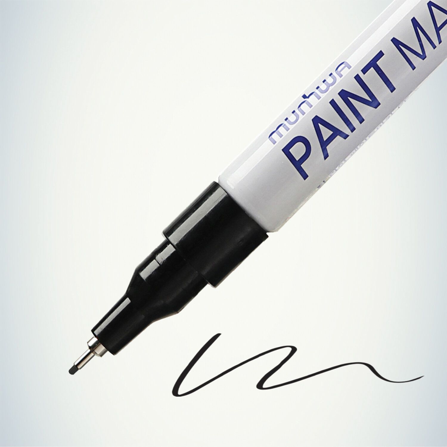 Маркер-краска лаковый MUNHWA "Extra Fine Paint Marker", ЧЕРНЫЙ, 1 мм, нитро-основа, EFPM-01