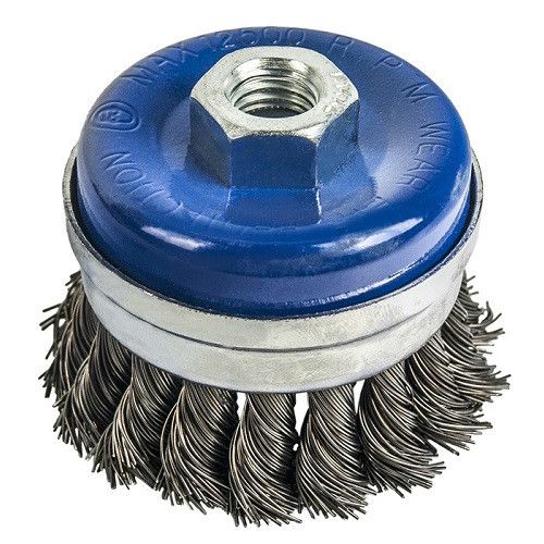 Кордщетка чашеобразная витая усиленная для МШУ 65 мм М14 (1шт.) блистер ПРАКТИКА