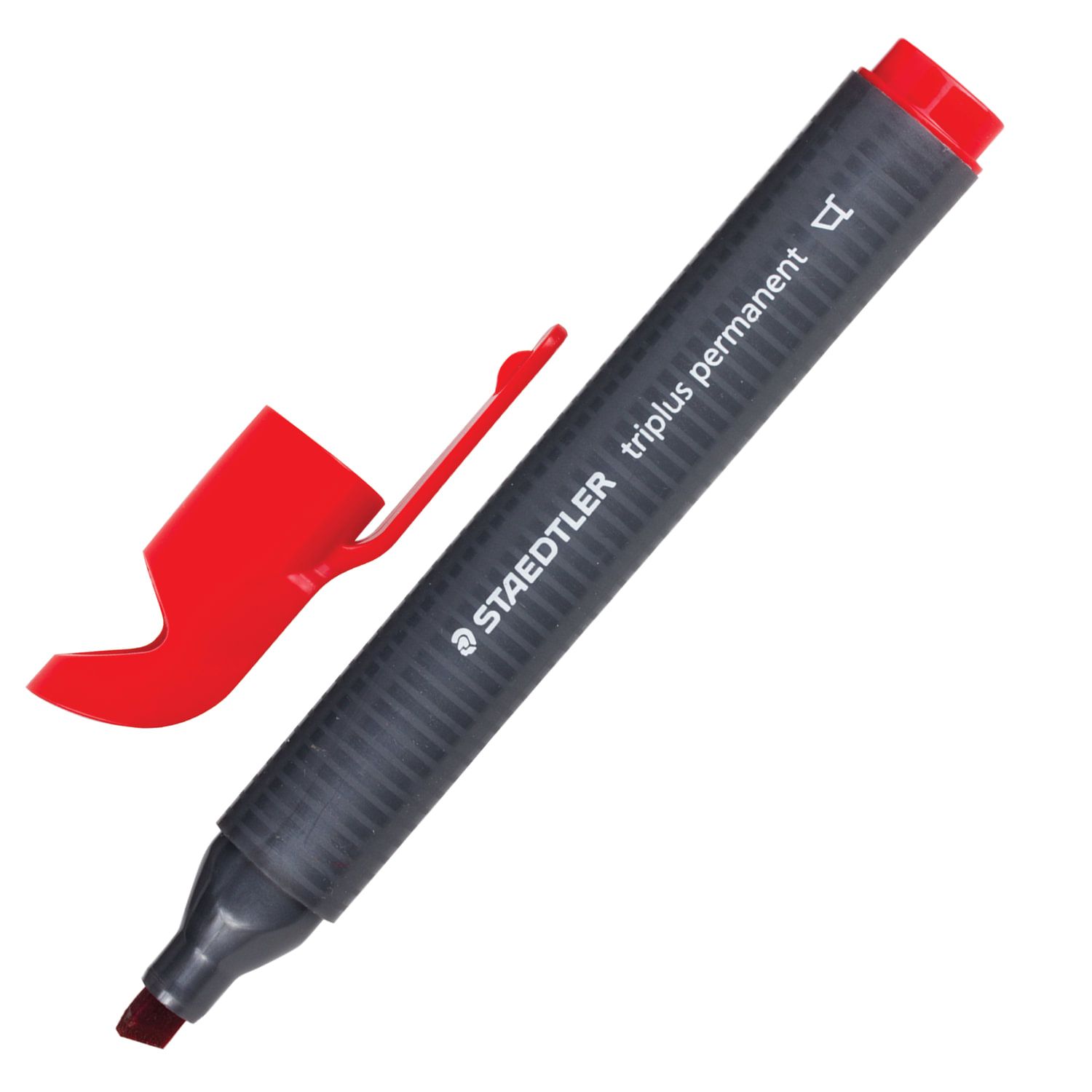 Маркер перманентный STAEDTLER (Германия) "Triplus", КРАСНЫЙ, трехгранный, скошенный наконечник, 3-5 мм, 3550-2