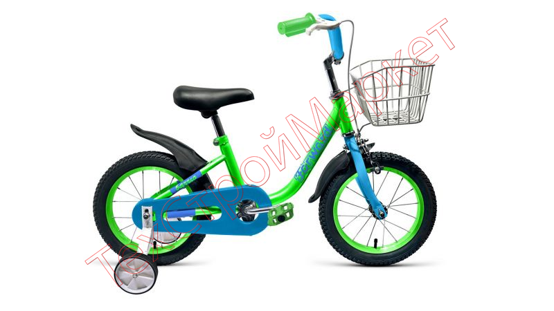 Велосипед FORWARD BARRIO 14 (14" 1 ск.) 2018-2019, зеленый, RBKW9LNF1013