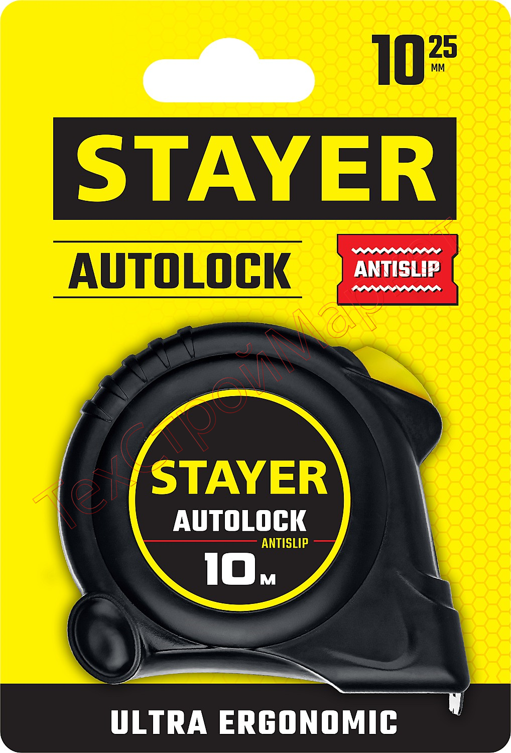 Рулетка с автостопом 10м / 25мм STAYER АutoLock