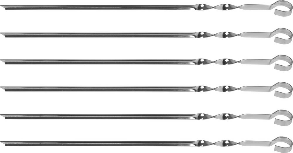 Шампуры GRINDA "BARBECUE", угловые, в чехле, 450мм, 6шт