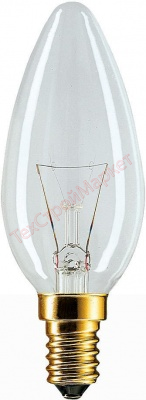 Стандартная лампа накаливания PHILIPS B35 40Вт E14 прозрачная C0018644