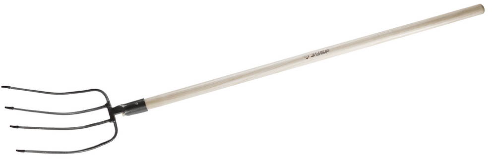 Вилы для компоста "ФАВОРИТ", деревянный черенок из ясеня, 315x220x1500мм, ЗУБР