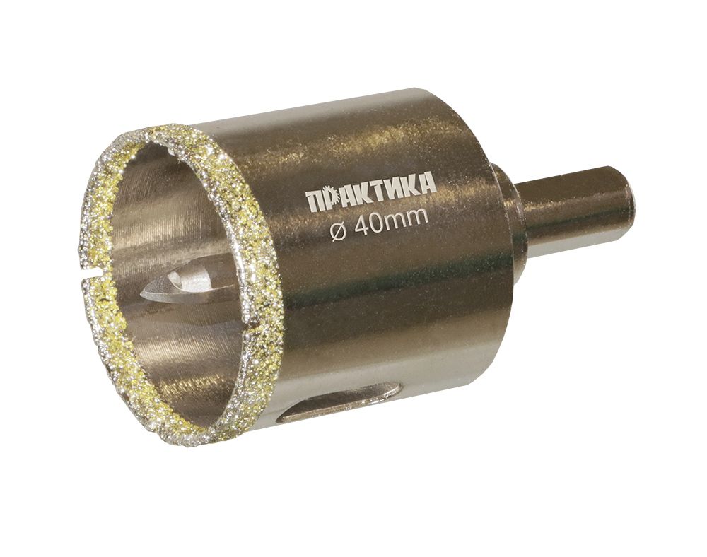 Коронка алмазная по керамограниту/керамике 40*70мм ПРАКТИКА "Профи" 