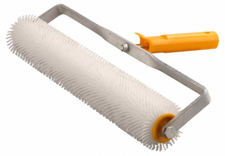 Валик игольчатый пластмассовый, для наливных полов,бюгель 8мм, 75х250мм STAYER