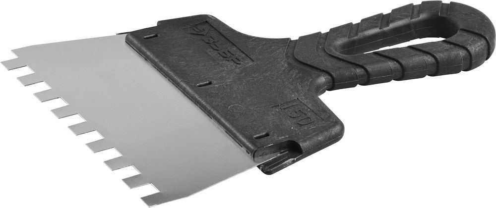 Шпатель ЗУБР "МАСТЕР" ФАСАДНЫЙ, нержавеющее полотно, 150мм, зуб 8х8мм