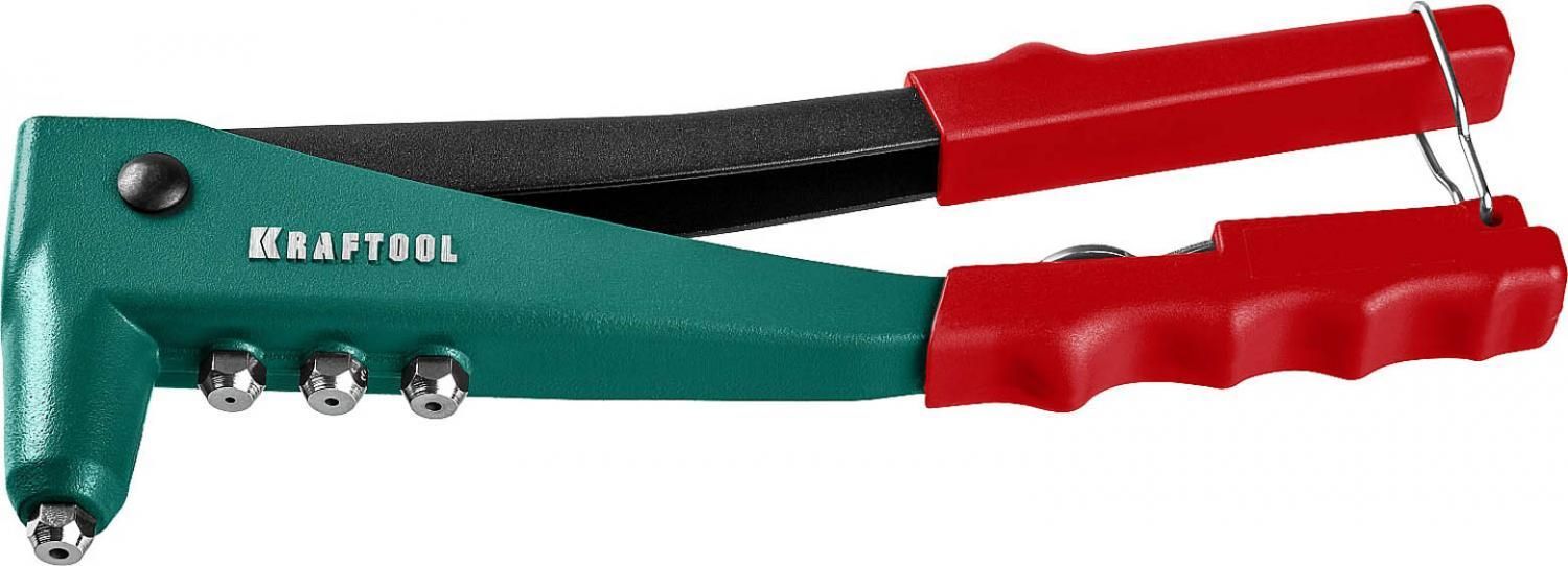 Заклепочник поворотный 0-360°, резьбовые М3-М6, вытяжные 2.4-4.8 мм, штифты М4-М6 из алюминия, стали, нерж стали "Combo3-M6" в кейсе KRAFTOOL