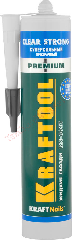 Клей монтажный KRAFTOOL KraftNails Premium KN-601T, суперсильный, прозрачный, 310мл