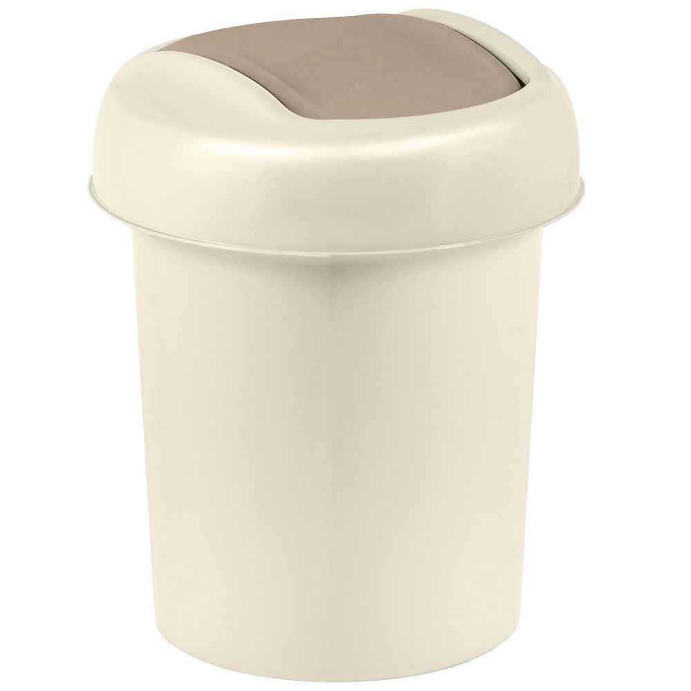 Контейнер для мусора "Palm" круглый 16л (светло-бежевый)