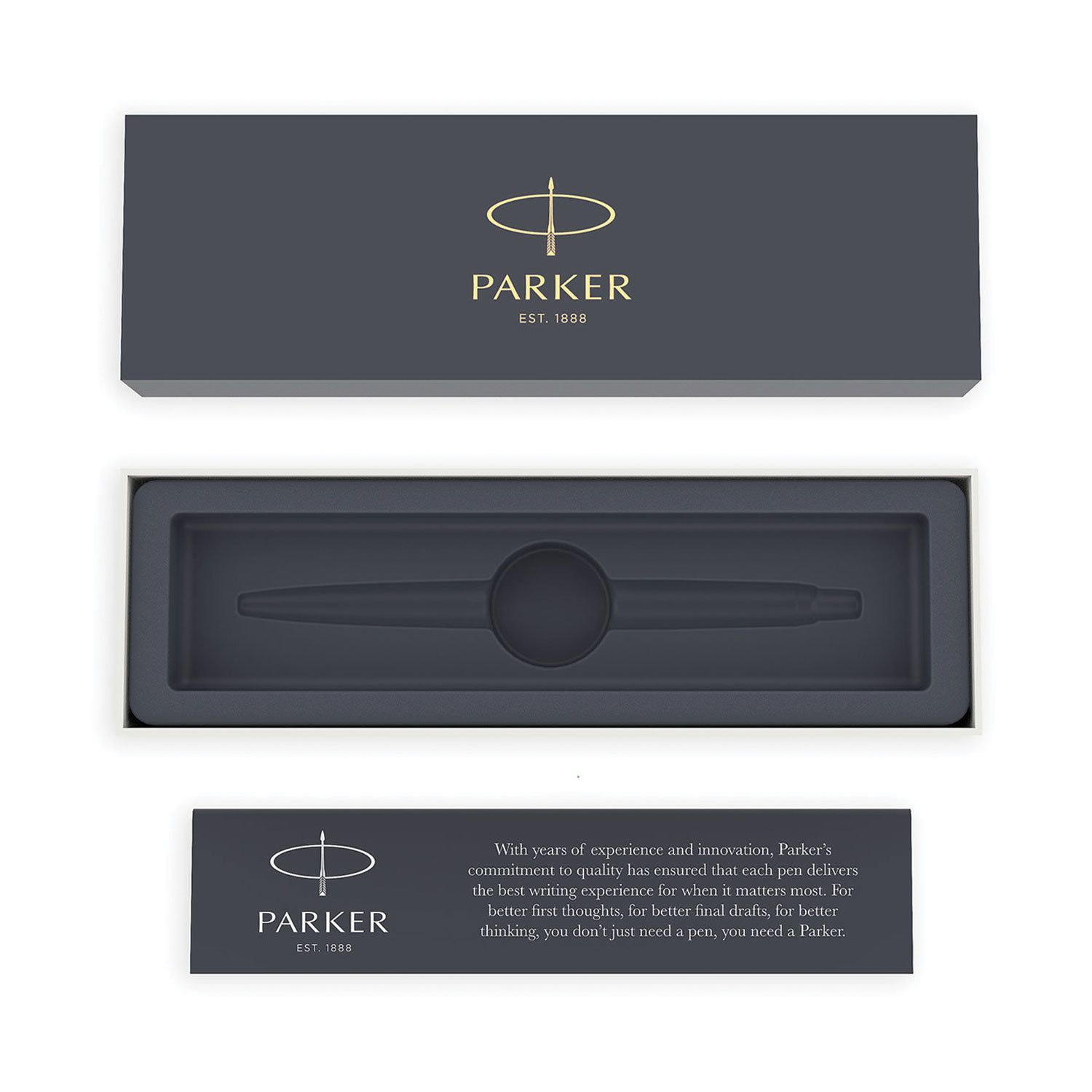 Ручка шариковая PARKER "Jotter Plastic CT", корпус красный, детали из нержавеющей стали, синяя, R0033330