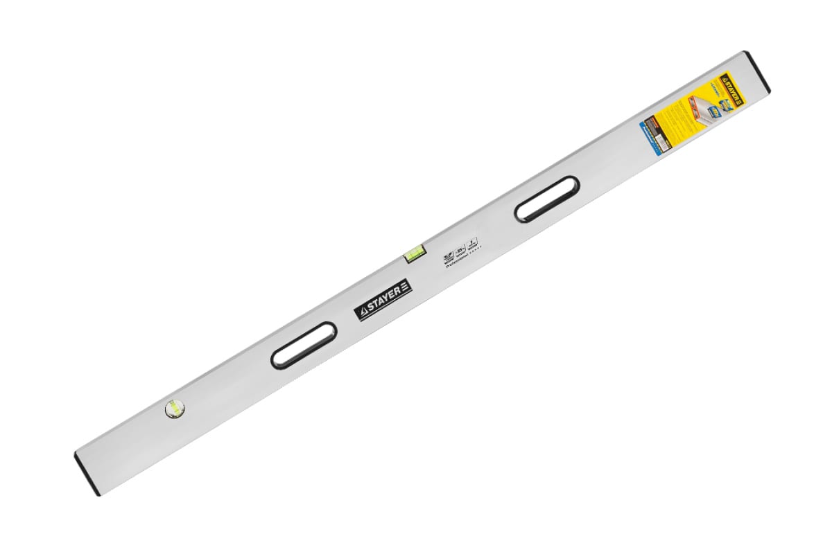 Правило-уровень, алюминиевый, 2 глазка, 2 ручки, усилен прямоуг профиль 2,0 м STAYER "PROFI"