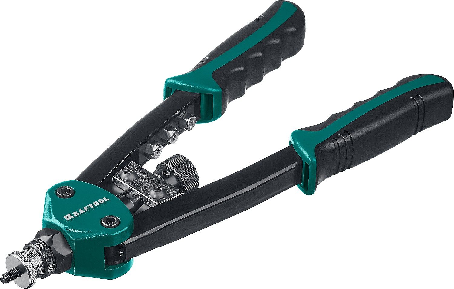 Заклепочник комбинированный двуручный в кейсе, резьбовые М5-М10, вытяжные 3.2-6.4 мм из алюминия, стали, нерж стали Combo2-M10 KRAFTOOL