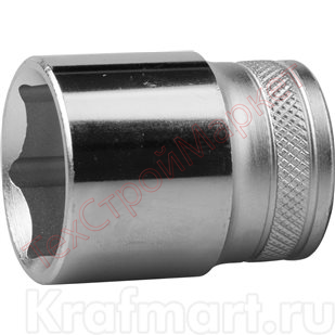 Головка торцовая KRAFTOOL "INDUSTRIE QUALITAT", Cr-V, FLANK, хромосатинированная, 1/2", 25 мм