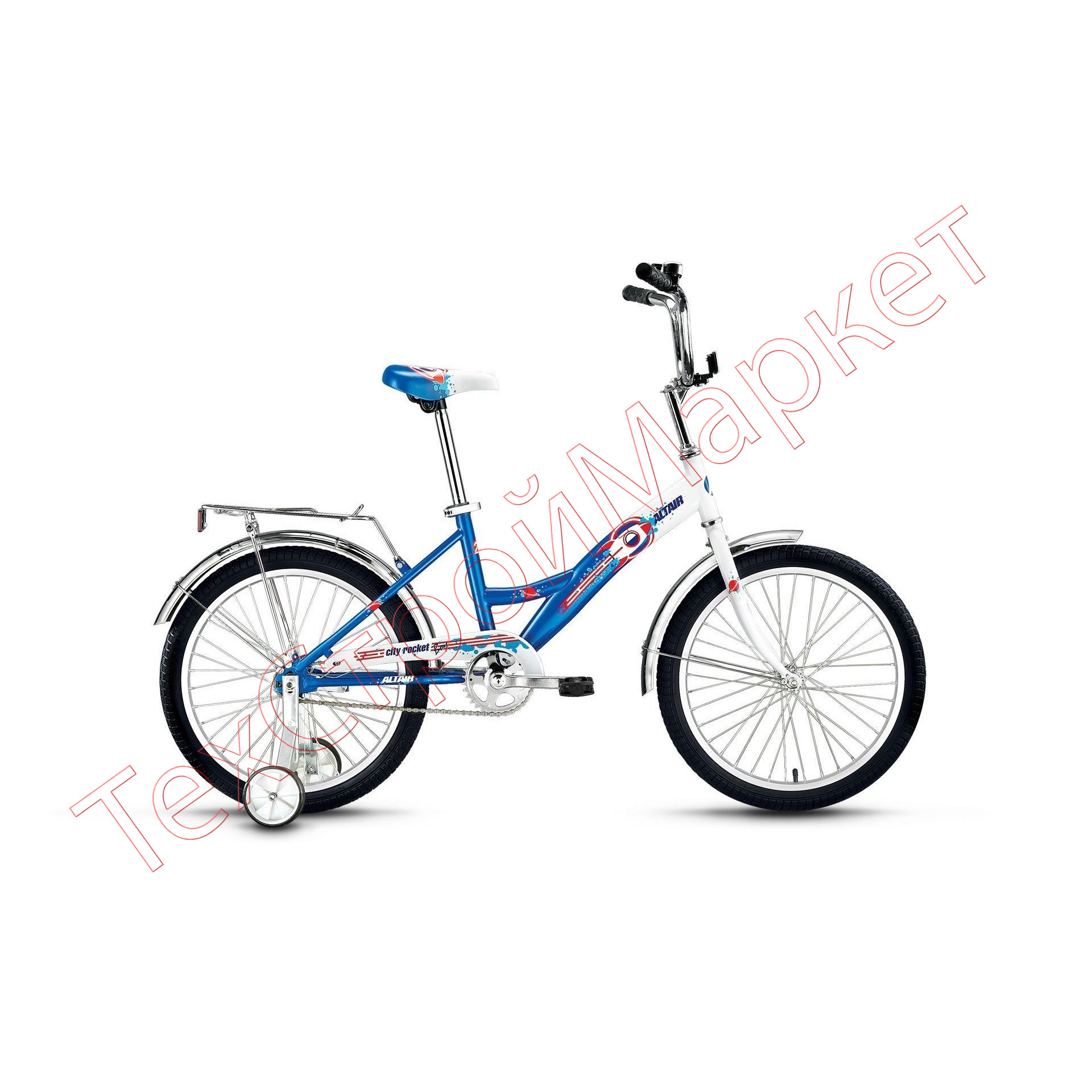 Велосипед ALTAIR KIDS 20 (20" 1 ск. рост 13") 2019-2020, белый/синий RBKNBYN01002