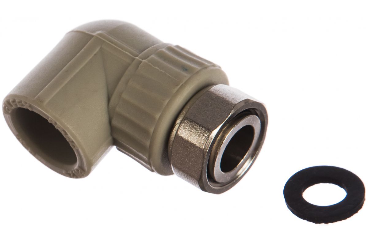 Угол с накидной гайкой 25х3/4" (80/20) (Valfex) СЕРЫЙ