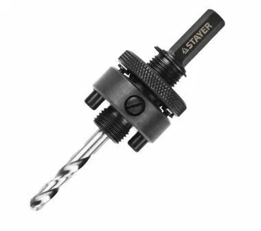 Державка с пружинным фиксатором для коронок 32-152мм, быстросъёмная, хвостовиком SDS+, STAYER