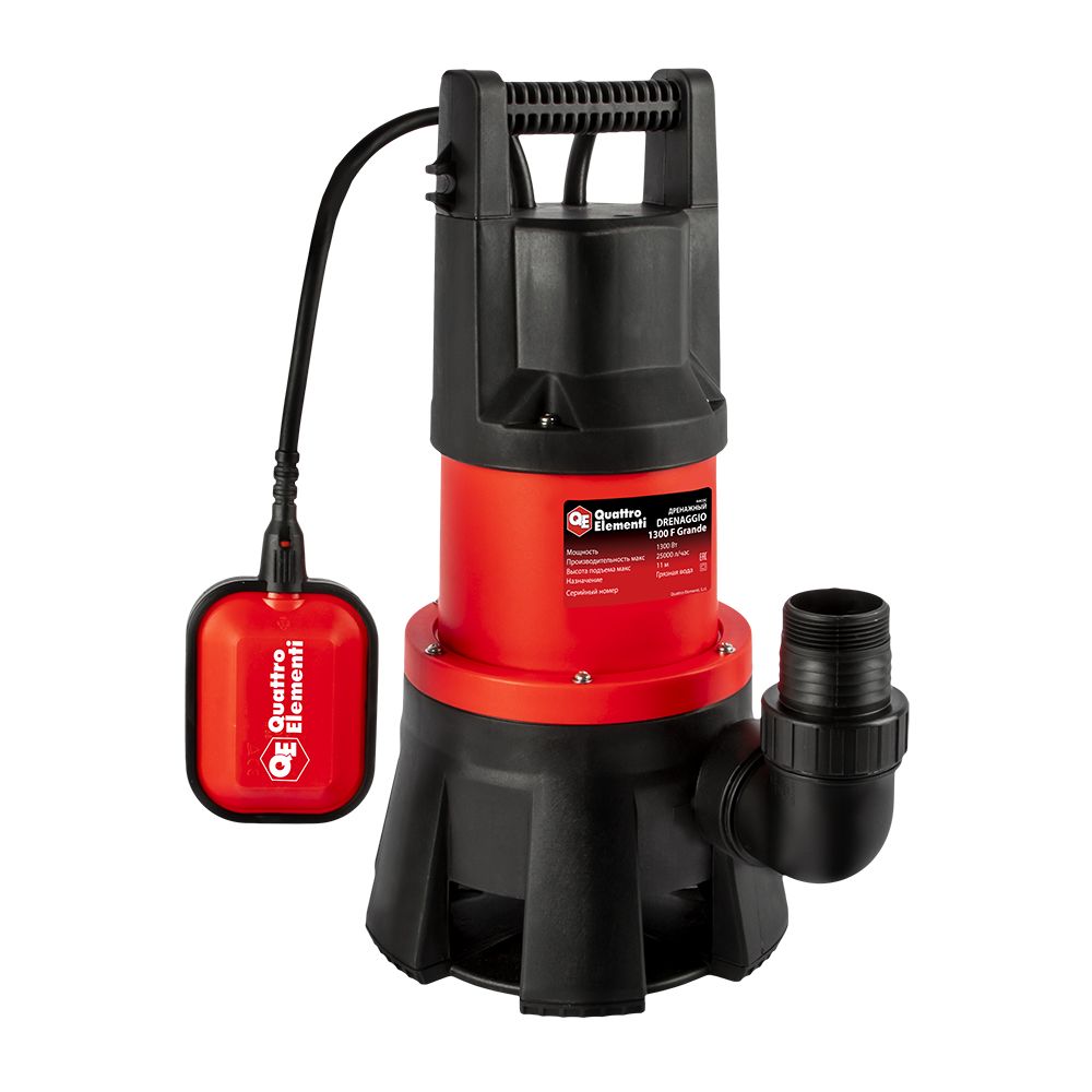 Насос дренажный QUATTRO ELEMENTI Drenaggio 1300 F Grande